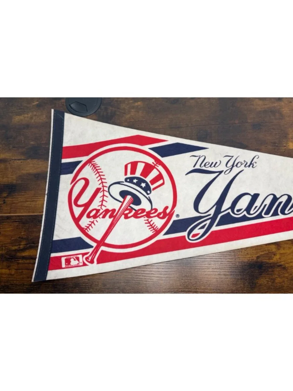New York Yankees MLB Vintage Felt Pennant Flag With Classic Logo 30 inches